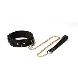 Нашийник з повідцем Liebe Seele Boudoir Amor Collar With Leash Black