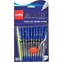 Ручка олійна MAXRITER Cello 727+1(Blue), синя 10 штук в упаковці
