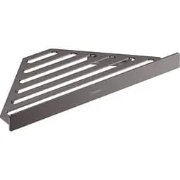 Полочка угловая Hansgrohe AddStoris 14.8 х14.8 x 30.5 см Brushed Black 41741340, Шлифованный черный хром