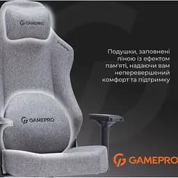 Геймерське крісло GamePro FGC750DG Fabric Dark Gray [163699] - мініатюра 9