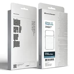 Чехол Apple iPhone 17 Pro Max, Clear MagCase, прозрачный, противоударный, магнитный, панель-накладка с поддержкой MagSafe, поддержка беспроводной зарядки MagSafe, защита всего корпуса, TPU+PC, ArmorStandart (ARM87400) - мініатюра 5