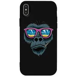 Чохол-накладка Toto Matt TPU 2 mm Print Case Apple iPhone XS Max #67 Monkey Glass Black