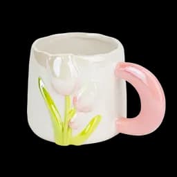 Чашка Elisey Рожеві тюльпани 400 мл рожевий (4013-007)  