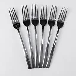 Набор столовых вилок Yiwu 6 штук из нержавеющей стали 21.5 см вилки кухонные столовые приборы классический стиль блистерная упаковка HP-16978-17