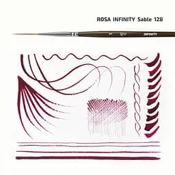 Пензель соболь круглий лайнер INFINITY 128 №0 коротка ручка ROSA - мініатюра 3
