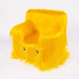 Детский Стульчик Пушистик 43см жёлтый