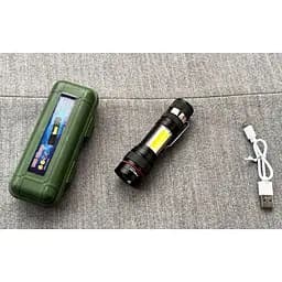 Ліхтар акумуляторний X-Balog BL-520-T6 ручний з бічним світлом та зумом T6 +COB Zoom - мініатюра 4