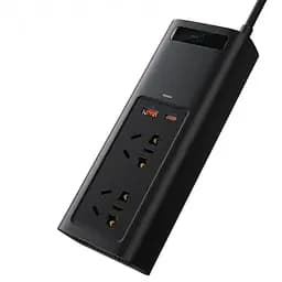 Автомобільний інвертор Baseus In-car Inverter 150W (220V CN/EU) Black - мініатюра 2