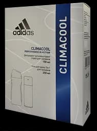 Набір для чоловіків Adidas 2020 Дезодорант-антиперспірант Climacool 150 мл + Гель для душу 3in1 Body hair and face 250 мл - мініатюра 2