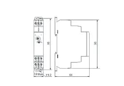 Реле часу на затримку вимкнення NTE9‑B1 AC/DC 12‑240V АСКО‑УКРЕМ (A0010240003) - мініатюра 6