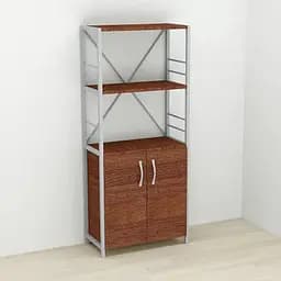 Етажерка 3/60 Ferrum-decor Серії Конект із тумбою 144x60x28 Сірий ДСП Венге (FRD-105533)