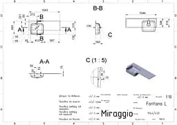 Умивальник Miraggio FONTANA L (0000518) Miramarble, Глянцевий, Накладний/Врізний, Білий - мініатюра 2