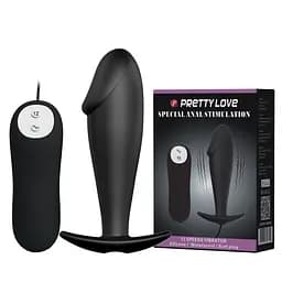 Анальная пробка с вибрацией Pretty Love Vibrating Butt Plug Black Baile BI-040040 24298