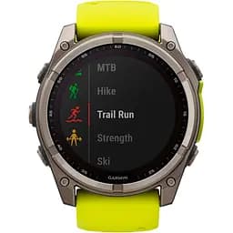 Смарт-годинник Garmin Fenix 8 Solar Sapphire 51mm Titanium with Amp Yellow/Graphite Silicone Band (010-02907-20) [116854] - мініатюра 9