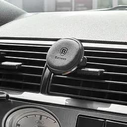 Тримач в машину Baseus Magnetic Air Vent Car Mount With Cable Clip червоний (16105) - мініатюра 4