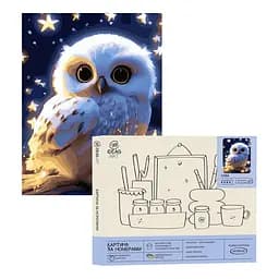 Набір для розпису по номерах "Сова" 40*50 см, IDEA2-GX47066, ТМ "99IDEAS"