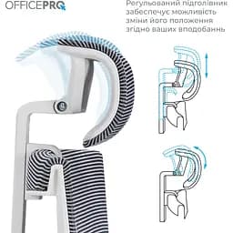 Офісне крісло OfficePro Elegant OC660-W-DG-DG White/Dark Gray [148665] - мініатюра 8