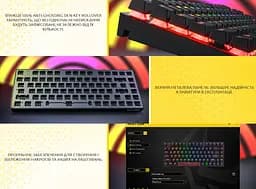 Клавиатура игровая механическая беспроводная HATOR HTK-287 UA Icefall Mecha TKL Wireless Rainbow Black - мініатюра 9