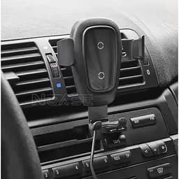 Тримач в машину з бездротовим ЗП Baseus Metal Gravity Car Mount (Air Outlet Version) 1.7A QC3.0 сірий (17217) - мініатюра 3