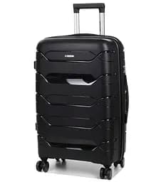 Валіза середня M поліпропілен Worldline Airtex 282 74л 64×41×26см Чорний