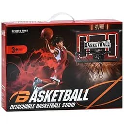 Баскетбольное кольцо MR 1520 с металлическим кольцом 25 см, пластиковым щитом. резиновым мячом 12 см и насосом