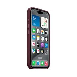 Чехол для Apple iPhone 15 Pro, FineWoven Case with MagSafe, бордовый, защитная накладка из материала FineWoven, противоударный, для iPhone, защита всего корпуса, поддержка беспроводной зарядки и MagSafe, (ARM71984) - мініатюра 3