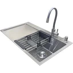 Комплект мойка + смеситель Romzha Caravela 78R (C)