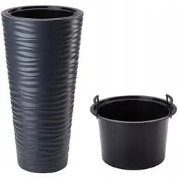 Горщик для квітів Form-Plastic Sahara slim-40 63 л антрацит (2724-014)