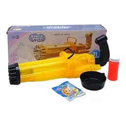 Установка с мыльными пузырями 3939-134 (40) 3 цвета, подсветка, концентрат для мыльных пузырей, в коробке Розовый