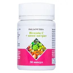 Витамины и минералы Palianytsia Витамин С + цинк цитрат 30 капсул