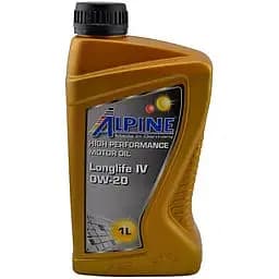 Олива моторна синтетична Alpine 0W-20 Longlife IV Acea A1-/B1-12 VW 508 00/ 509 00 VW TL 525 77 1 л (29716)