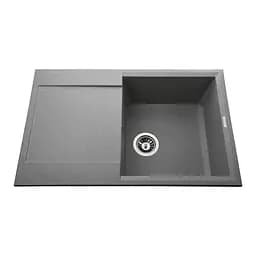 Гранітна мийка Globus Lux Komo сiрий камiнь 790x500мм-А0005 000011387, Сірий