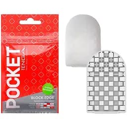Мастурбатор Tenga Pocket Block Edge білий