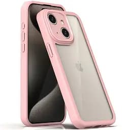Чехол Epik TPU Transparent + Colour 1.5 мм для Apple iPhone 15, 6.1 Pink