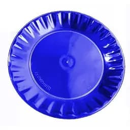 Тарелка одноразовая стекловидная Ø 205 мм синяя 10 шт.