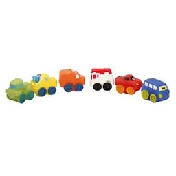 Набор игрушек для купания Lindo Машинки, с пищалками, 6 шт. (37-25)