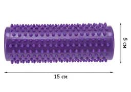 Масажний циліндр EasyFit Spindle із шипами фіолетовий (EF-1070-V) - мініатюра 2