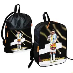 Школьный рюкзак детский Лионель Месси + Сумка для обуви спортивной формы рюкзак-мешок мальчику (01863)