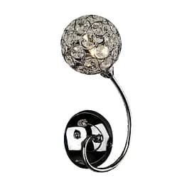 Бра Brille BR-01 365A W/1 настінне накладне у спальню кришталеве G9