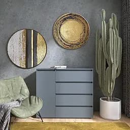 Комод Эверест КЛ-3 Лайт (телескопические) 105х38х93 см Графит (EVR-4898)