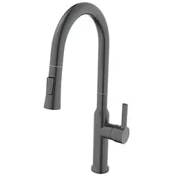 Смеситель для кухни с выдвижным изливом Mixxus Premium Pull 014 graphite MI6959 Графит