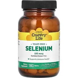 Вітаміни Country Life Селен 100 мкг 180 таблеток
