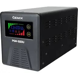 ДБЖ Gemix PSN-500U, 500VA/350W 12V/220V, 5/7/9A, 2xSchuko, без АКБ - мініатюра 2