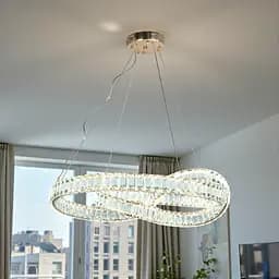 Підвісна кришталева LED-люстра Diasha D8880/600G, золота, Ø 65 см, 92 W, з пультом - мініатюра 3