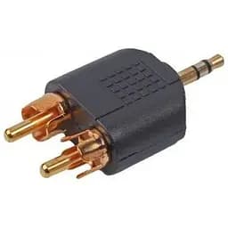 Звуковой переходник Cablexpert 3.5 мм M - 2xRCA M черный (A-458)