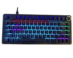 Клавиатура игровая проводная механическая AULA F75 Mechanical Black KRGD Blue switch ENG/UKR - мініатюра 5
