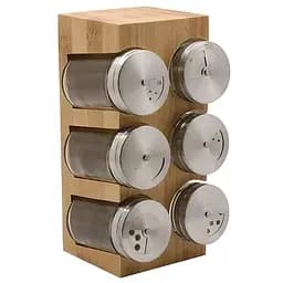 Набір ємностей для спецій на підставці Ardesto Midori 80 мл 10.7х10х20 см 7 предметів (AR1406B)