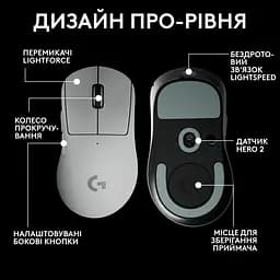 Миша комп'ютерна Logitech Pro X Superlight 2 Dex White (910-007363, 910-007366) - мініатюра 8