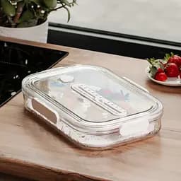 Контейнер для зберігання продуктів 32.5*22.5*6 см, білий Yiwu HP-27-6 - мініатюра 2