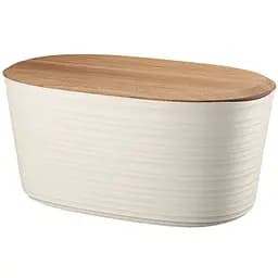 Хлібниця Guzzini Tierra з бамбуковою кришкою 39.2x23.2x19 см молочна (179600156)